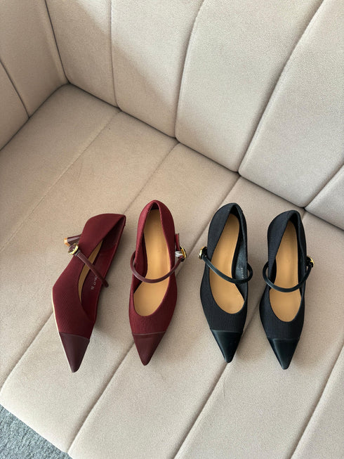 Women Buckle Pointy Toe High Heels